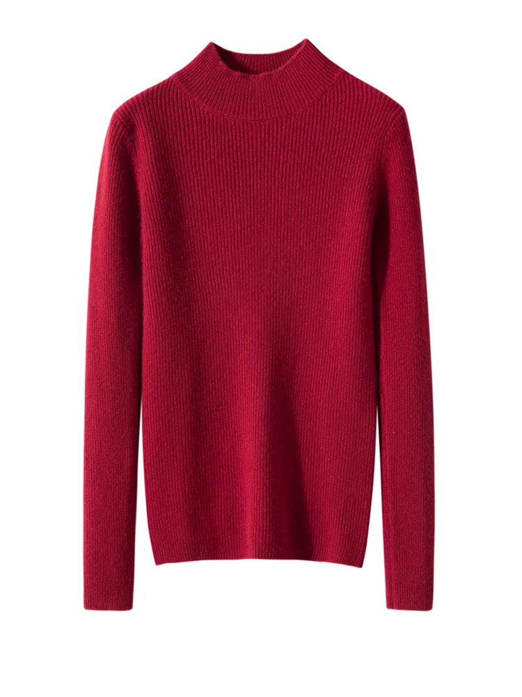 Cashmere Mock Neck Jumper – Slim Fit