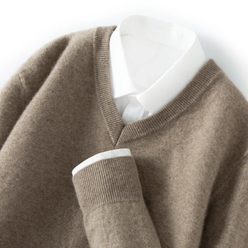 Men’s Cashmere V-Neck Sweater