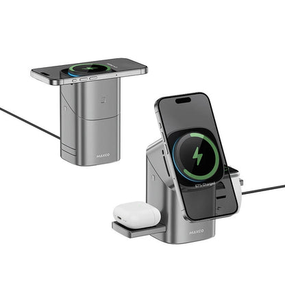 3-in-1 Magnetic Wireless Charger for iPhone, Apple Watch & AirPods