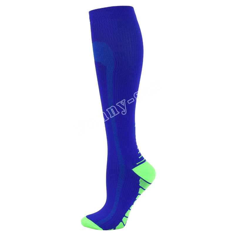 9-Color Compression Sports Socks 20–30 mmHg