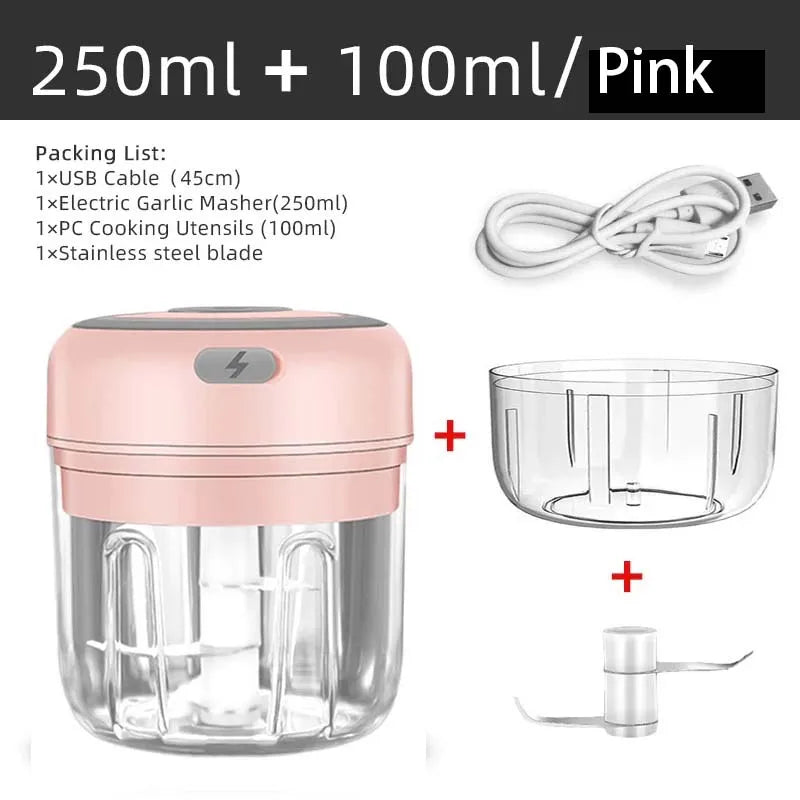 250/100ml USB Electric Garlic Chopper – Your Ultimate Kitchen Helper