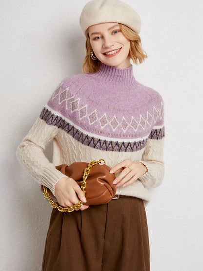 Cashmere Fair Isle Jacquard Jumper – Vintage Style