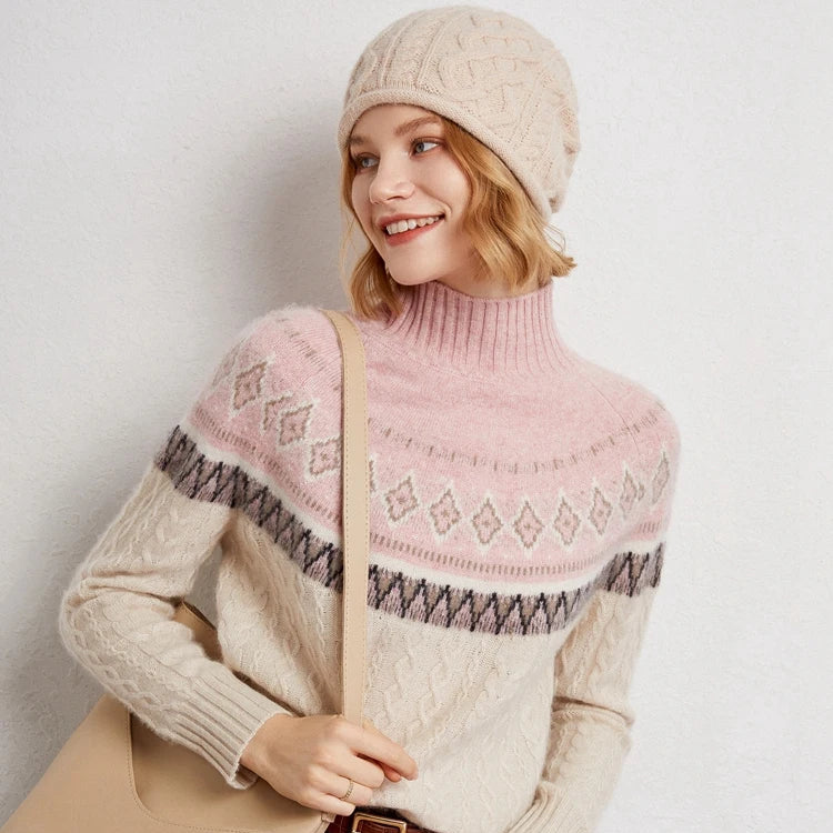 Cashmere Fair Isle Jacquard Jumper – Vintage Style