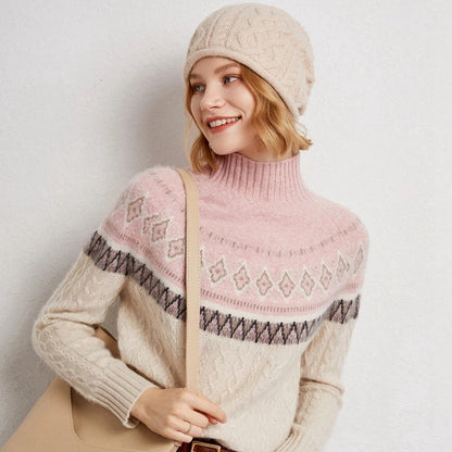 Cashmere Fair Isle Jacquard Jumper – Vintage Style