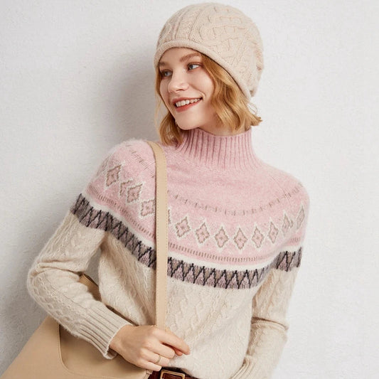 Cashmere Fair Isle Jacquard Jumper – Vintage Style