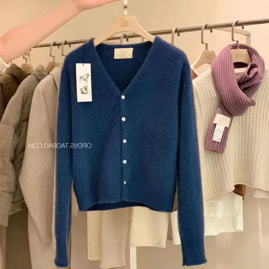 Merino Wool V-Neck Cardigan
