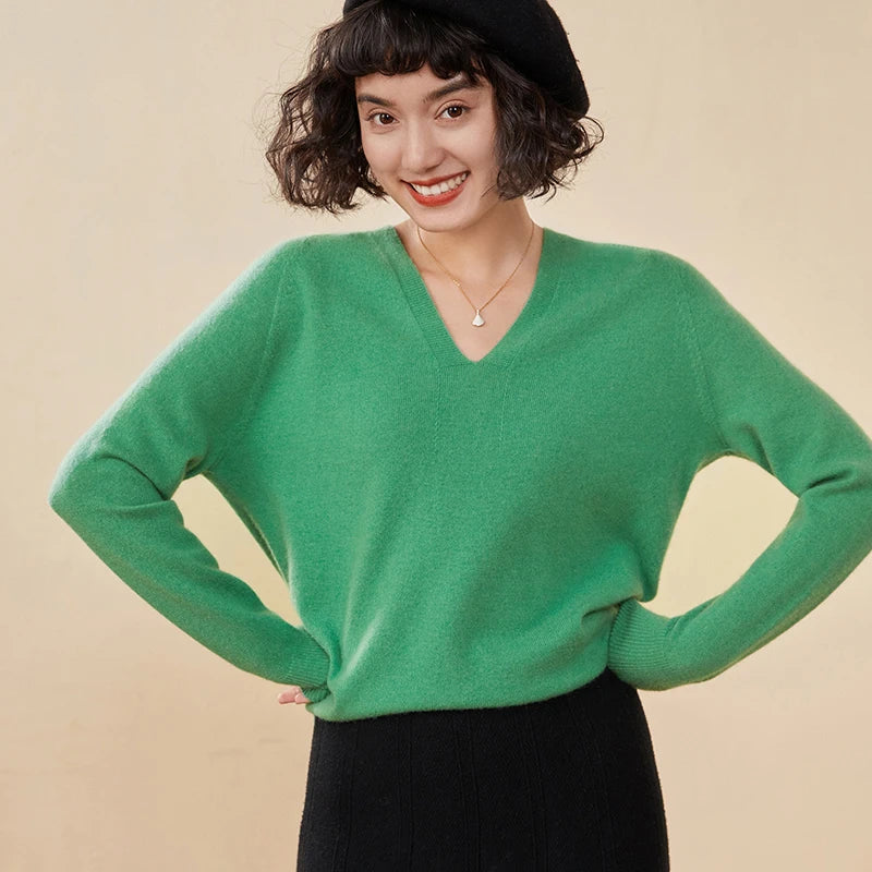 Pure Cashmere V-Neck Sweater