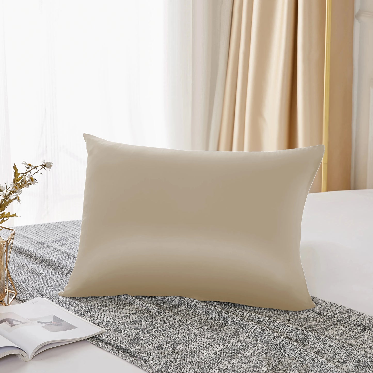 25 Momme Mulberry Silk Pillowcase – 100% Pure Silk, 600TC