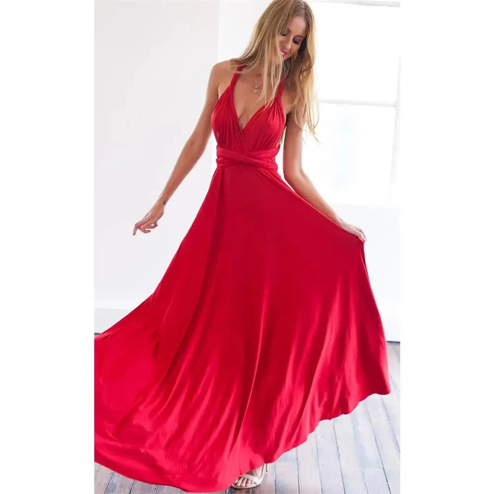 Multiway Wrap Convertible Boho Maxi Club Long Dress