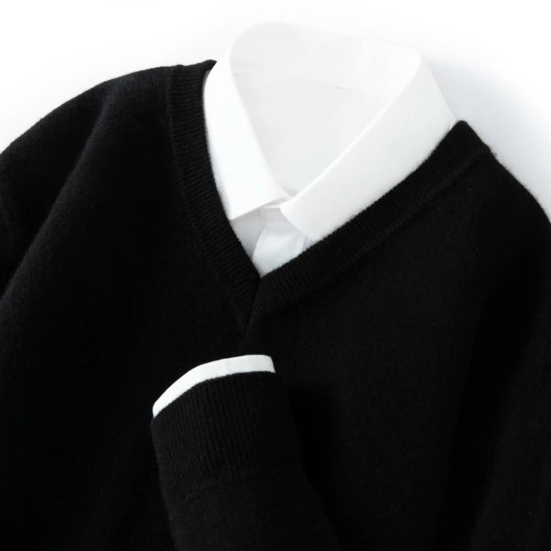 Men’s Cashmere V-Neck Sweater