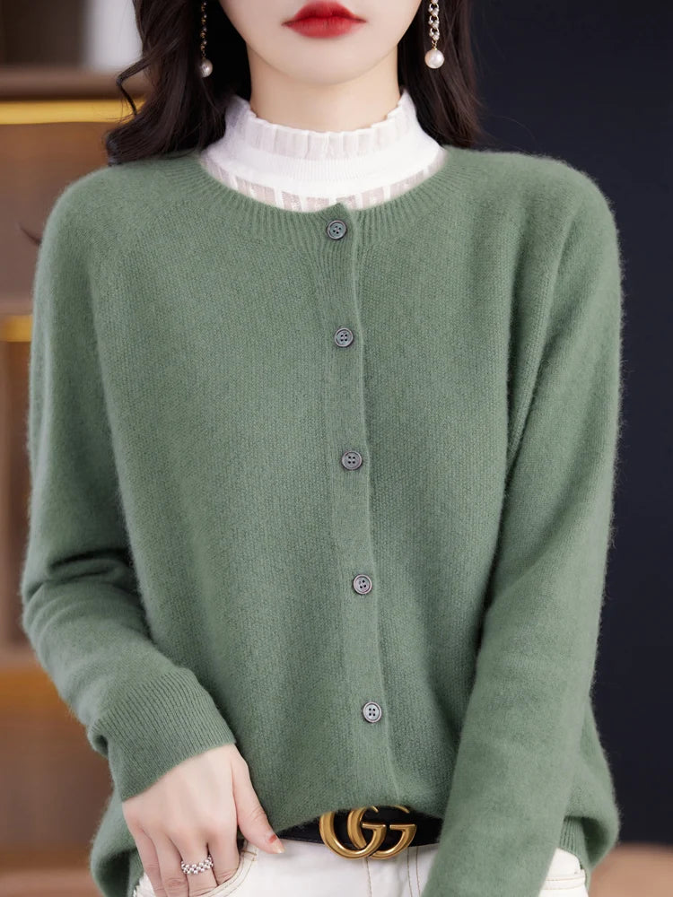 Merino Wool Cardigan – Women’s Chic Knitwear