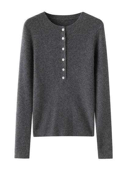 Cashmere Henry Collar Jumper – Fitted Cut