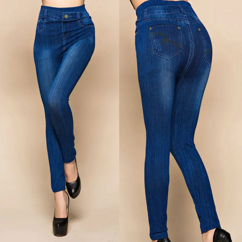 Women’s Denim Leggings – Fashion Slim Faux Jeans