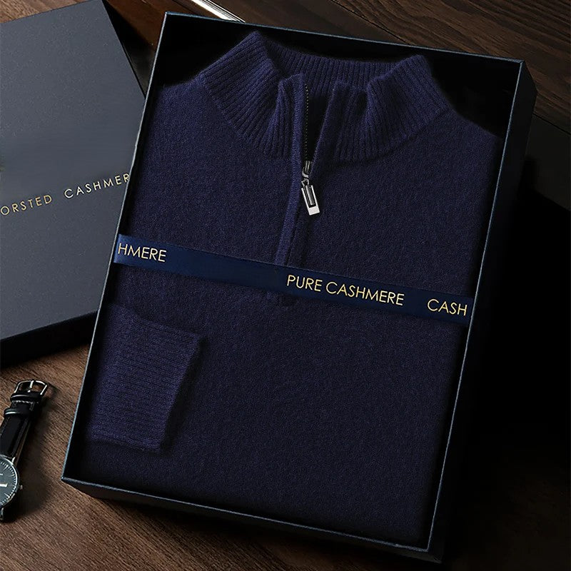 Cashmere Mock-Neck Sweater