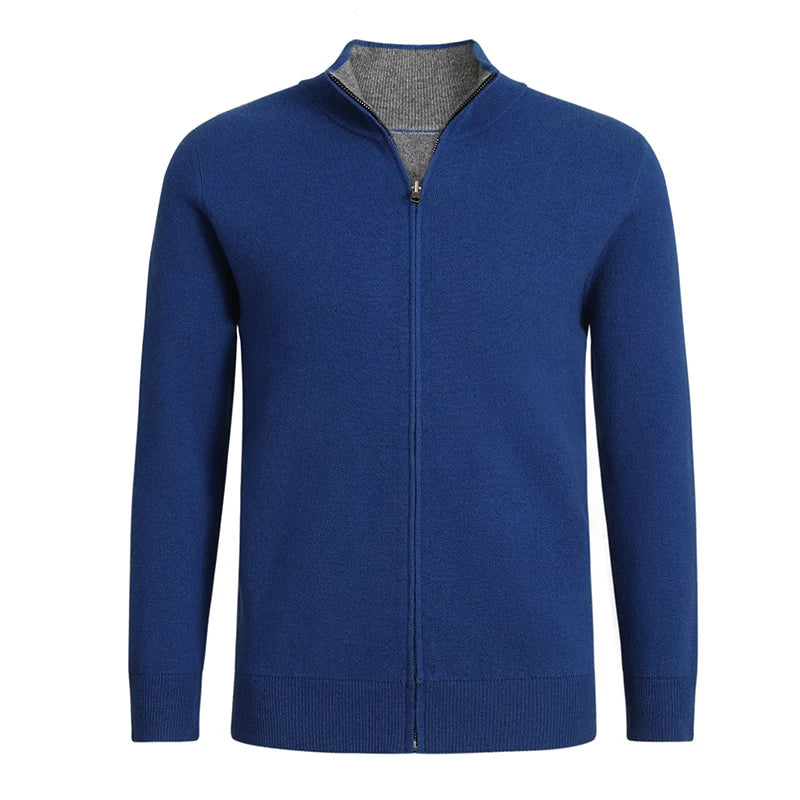 Cashmere Zip Cardigan