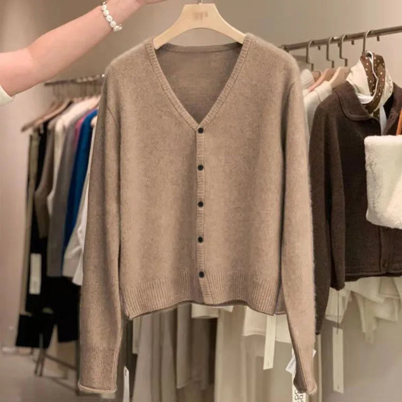 Merino Wool V-Neck Cardigan