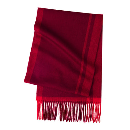 Cashmere Plaid Scarf with Tassels