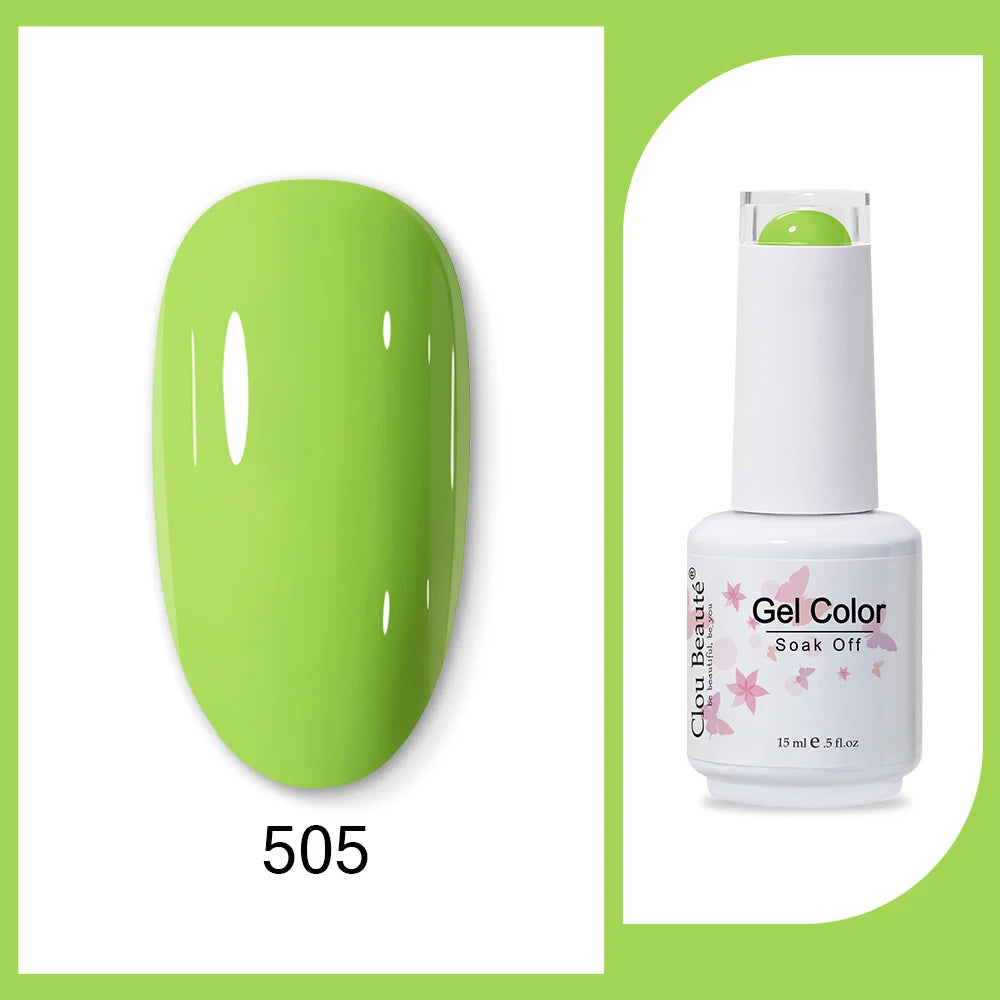 Clou Beaute Neon Gel Polish 15ml – Semi Permanent UV/LED