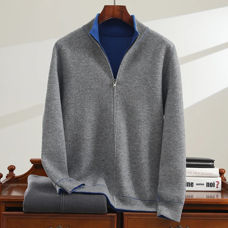Cashmere Zip Cardigan