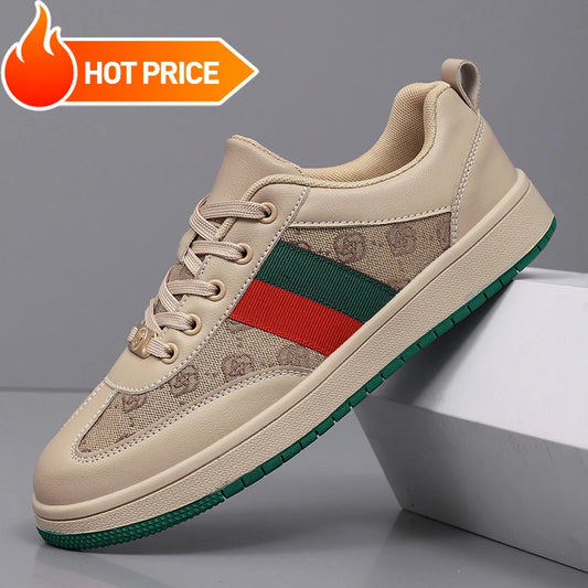 Men’s Leather Lace-Up Casual Shoes – Waterproof & Height-Boosting