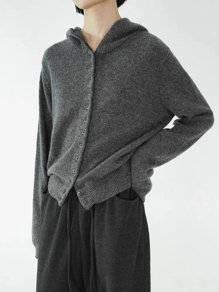 Pure Cashmere Hooded Sweater