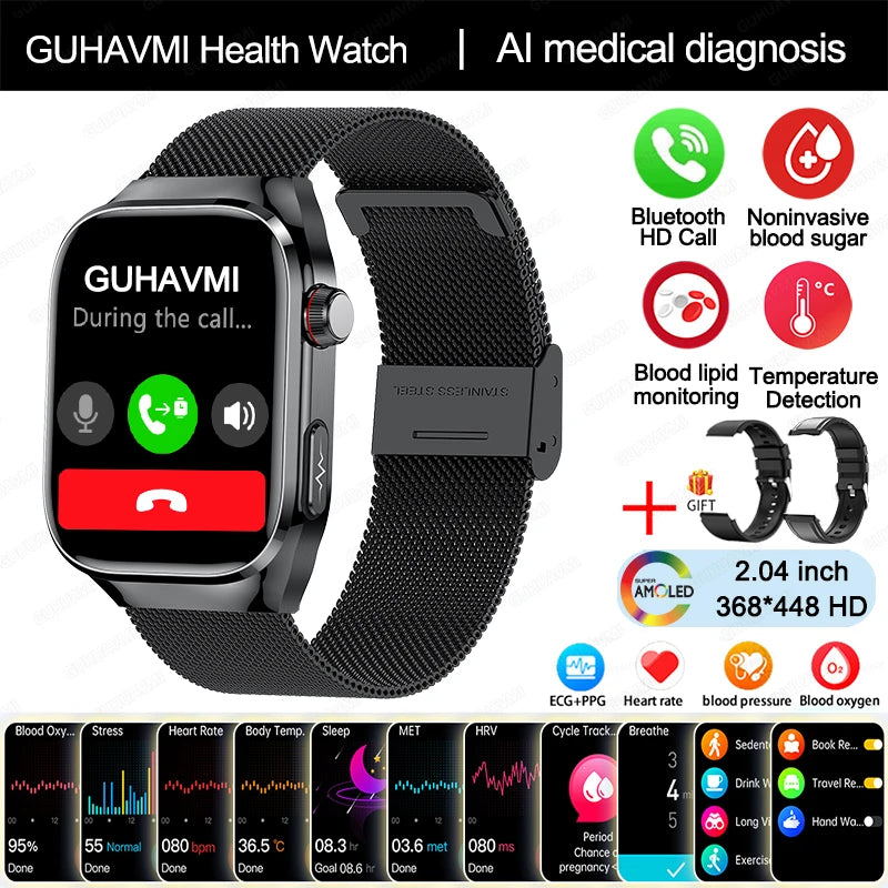 Uric Acid & Health Monitoring Smartwatch – Your All-in-One Health Companion