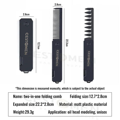 3-in-1 Pocket Folding Comb Set