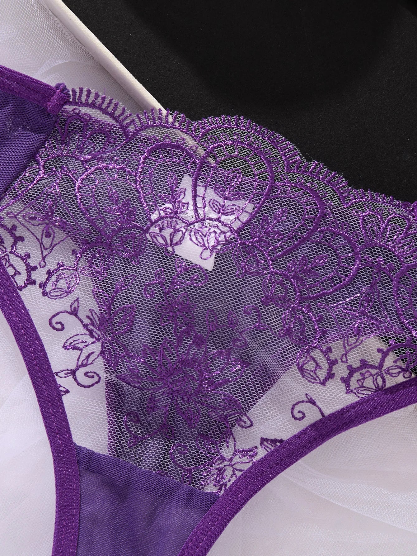 Purple Charm Push-Up Lingerie Set