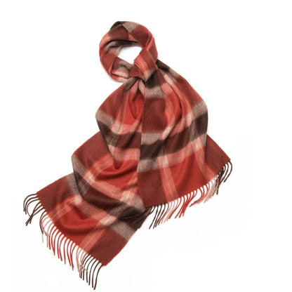 Cashmere Plaid Scarf with Tassels