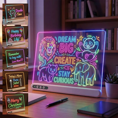 LED-Zeichentafel für Kinder – Wiederaufladbare Leuchttafel