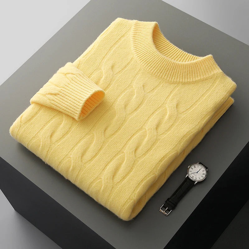 Men’s Wool Half-High Collar Sweater