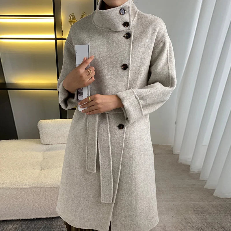 High-end double-sided cashmere pure wool coat