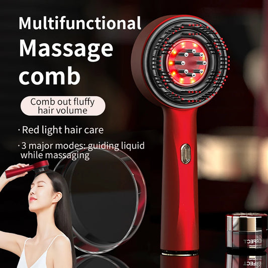 3-in-1 Electric Hair Growth Comb – Red Light Therapy & Scalp Massager