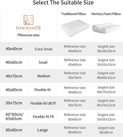 22 Momme Silk & Tencel Pillowcase with Hidden Zipper