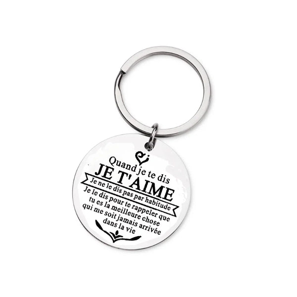 French Anniversary Keychain Gift