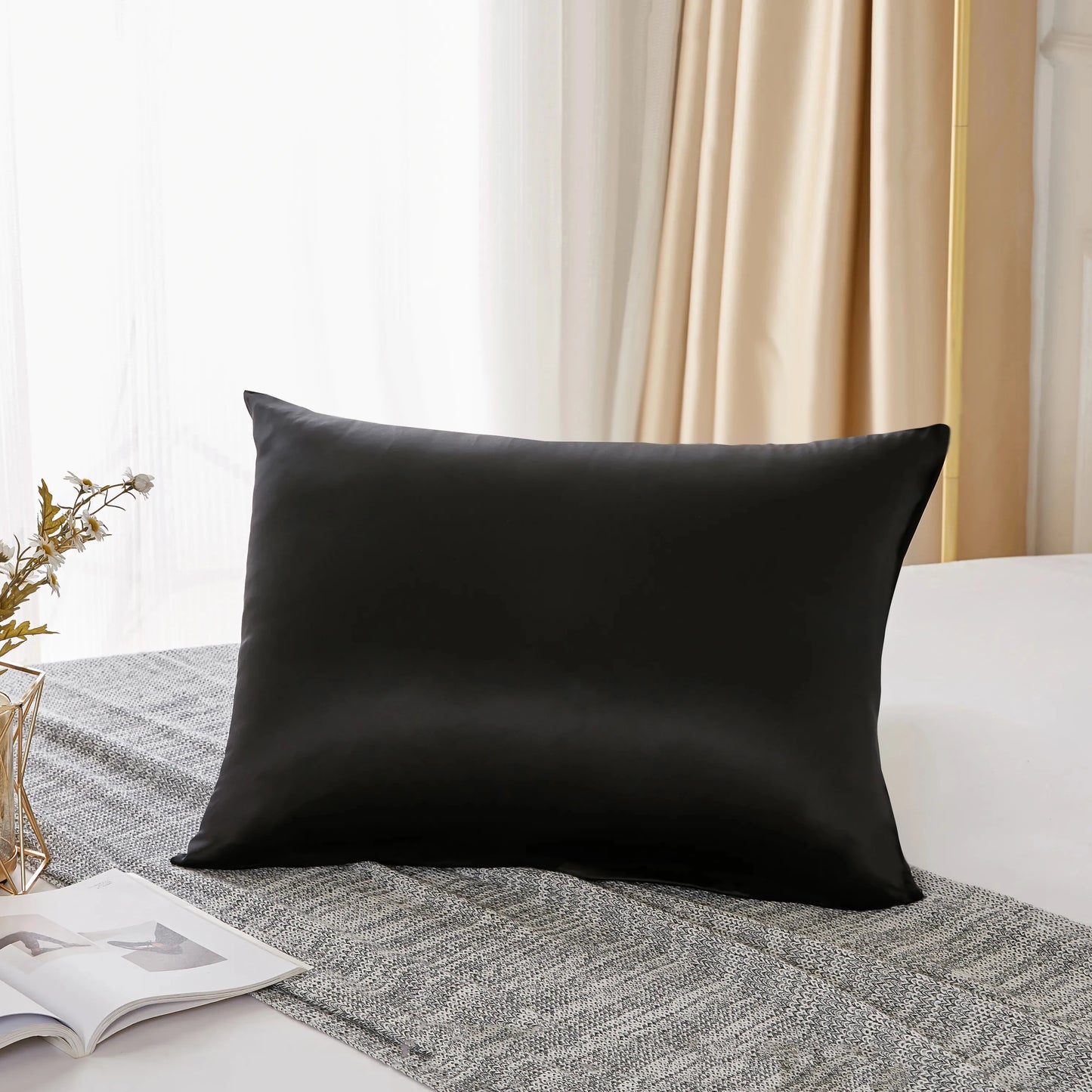 25 Momme Mulberry Silk Pillowcase – 100% Pure Silk, 600TC