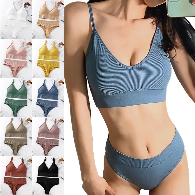 French Backless Push-Up Underwear Set