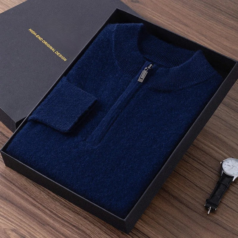 Men’s Cashmere Zipper Pullover