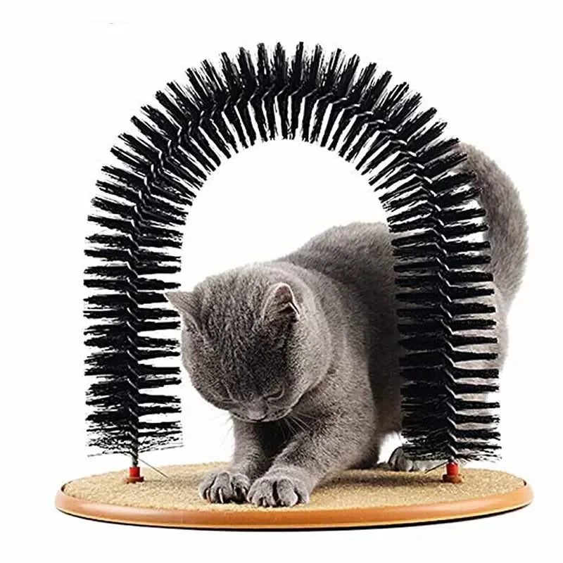 Cat Massage Arch with Interactive Scratching Pad