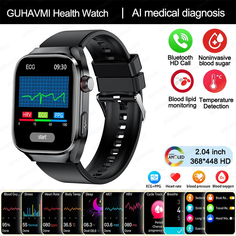 Uric Acid & Health Monitoring Smartwatch – Your All-in-One Health Companion