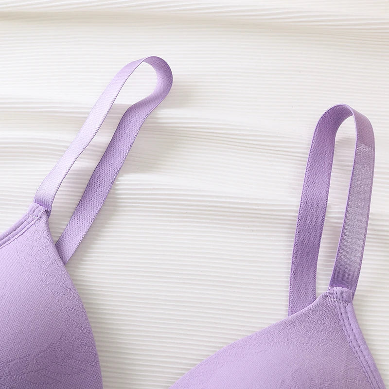 Ice Silk Seamless Bra Set