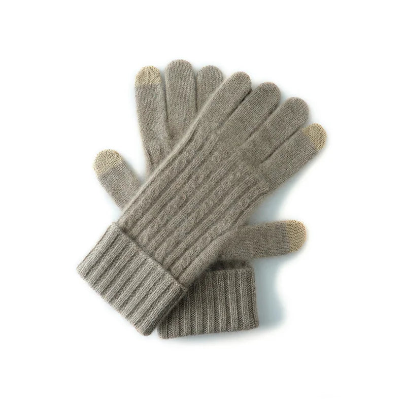Women’s Cashmere Touchscreen Gloves – Soft Warm Mittens