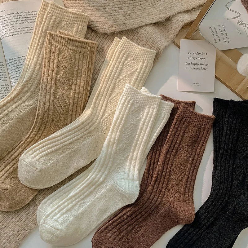 3 Pairs/Lot New Cashmere Wool Socks Women's Winter