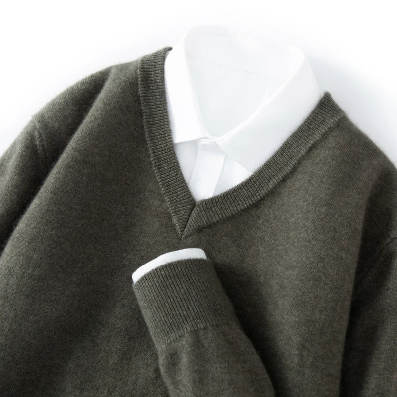 Men’s Cashmere V-Neck Sweater