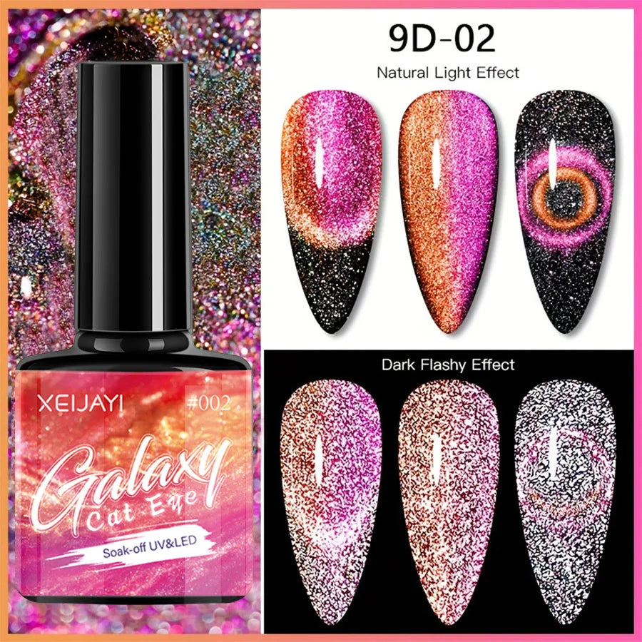 Ruby Red Cat Eye Gel Polish 10ml – Soak Off Glitter