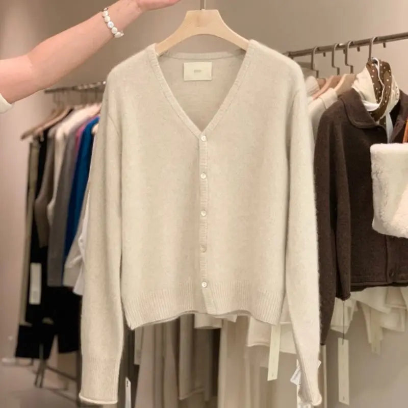 Merino Wool V-Neck Cardigan