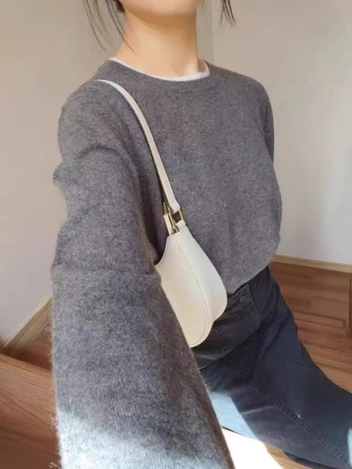 Pure Cashmere Round-Neck Sweater