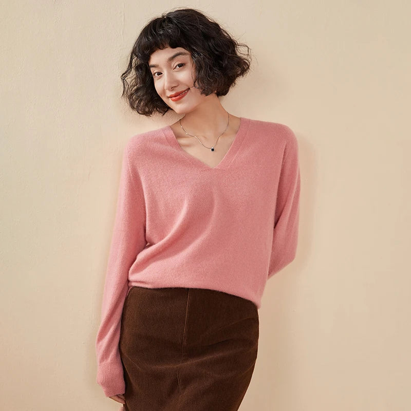 Pure Cashmere V-Neck Sweater
