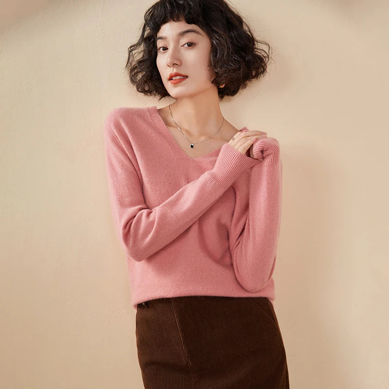 Pure Cashmere V-Neck Sweater