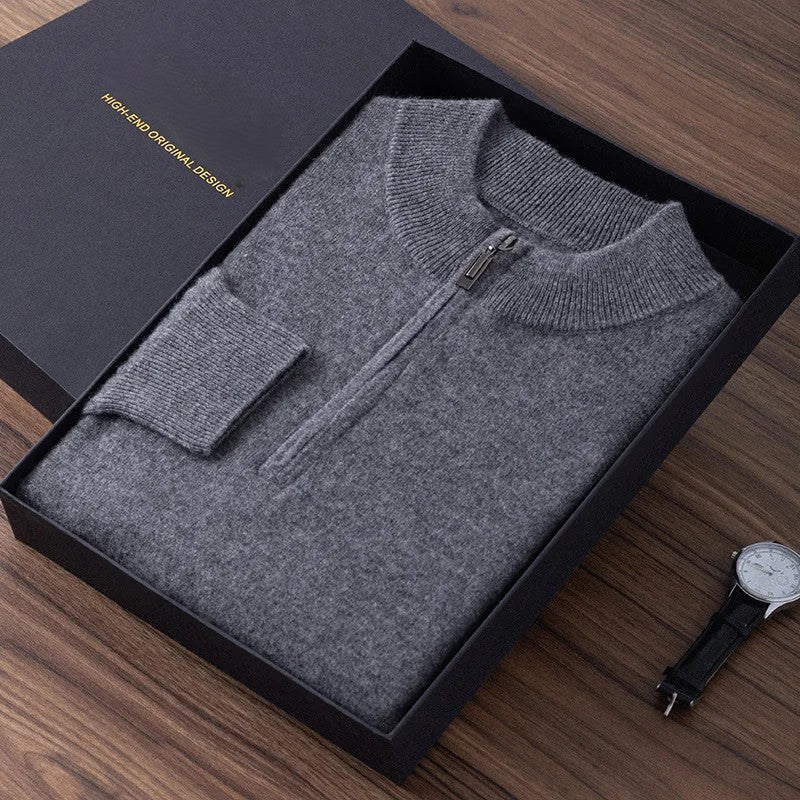 Men’s Cashmere Zipper Pullover